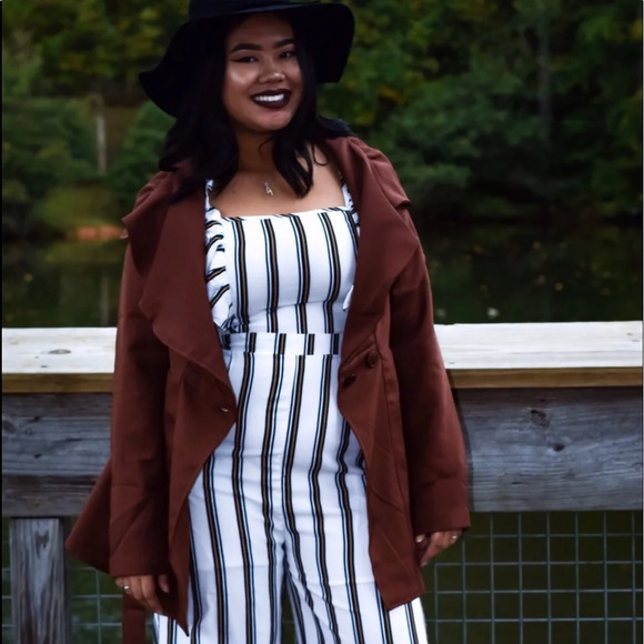 Belted brown wrap coat - Picture 4 of 11